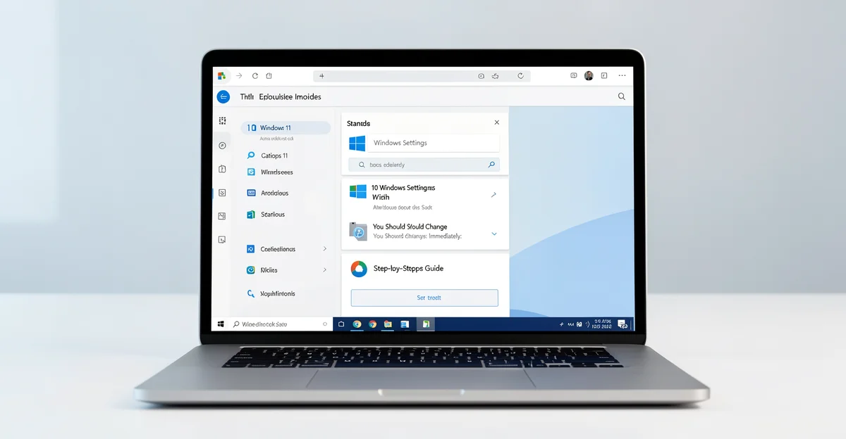 Featured image: Professional featured image for: 10 Windows Settings You Should Change Immediately: Step-by-Step Gui