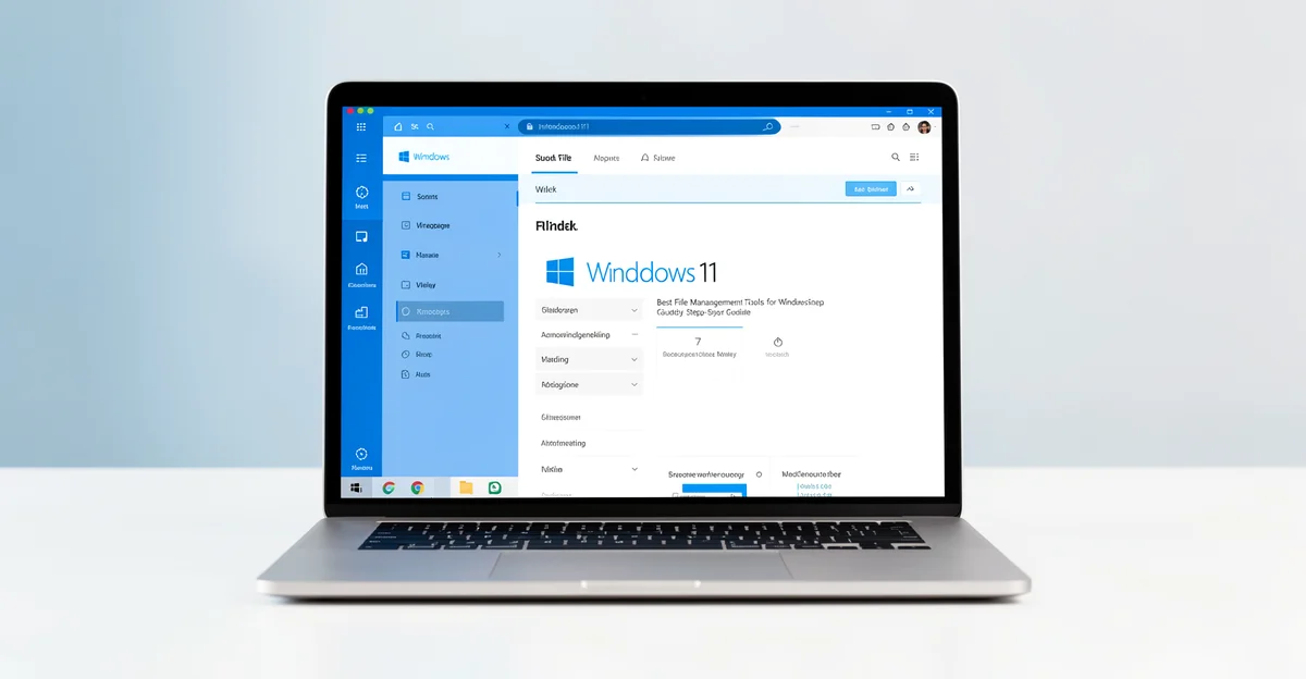 Featured image: Professional featured image for: Best File Management Tools for Windows: Step-by-Step Guide. Modern