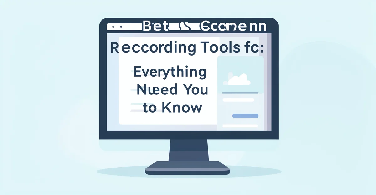 Featured image: Professional featured image for: Best Screen Recording Tools for Pc: Everything You Need to Know. Cl