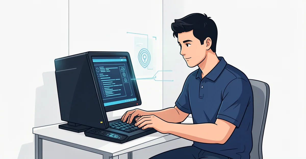 Featured image: Professional featured image for: How to Secure Your PC From Hackers. Clean editorial illustration, m