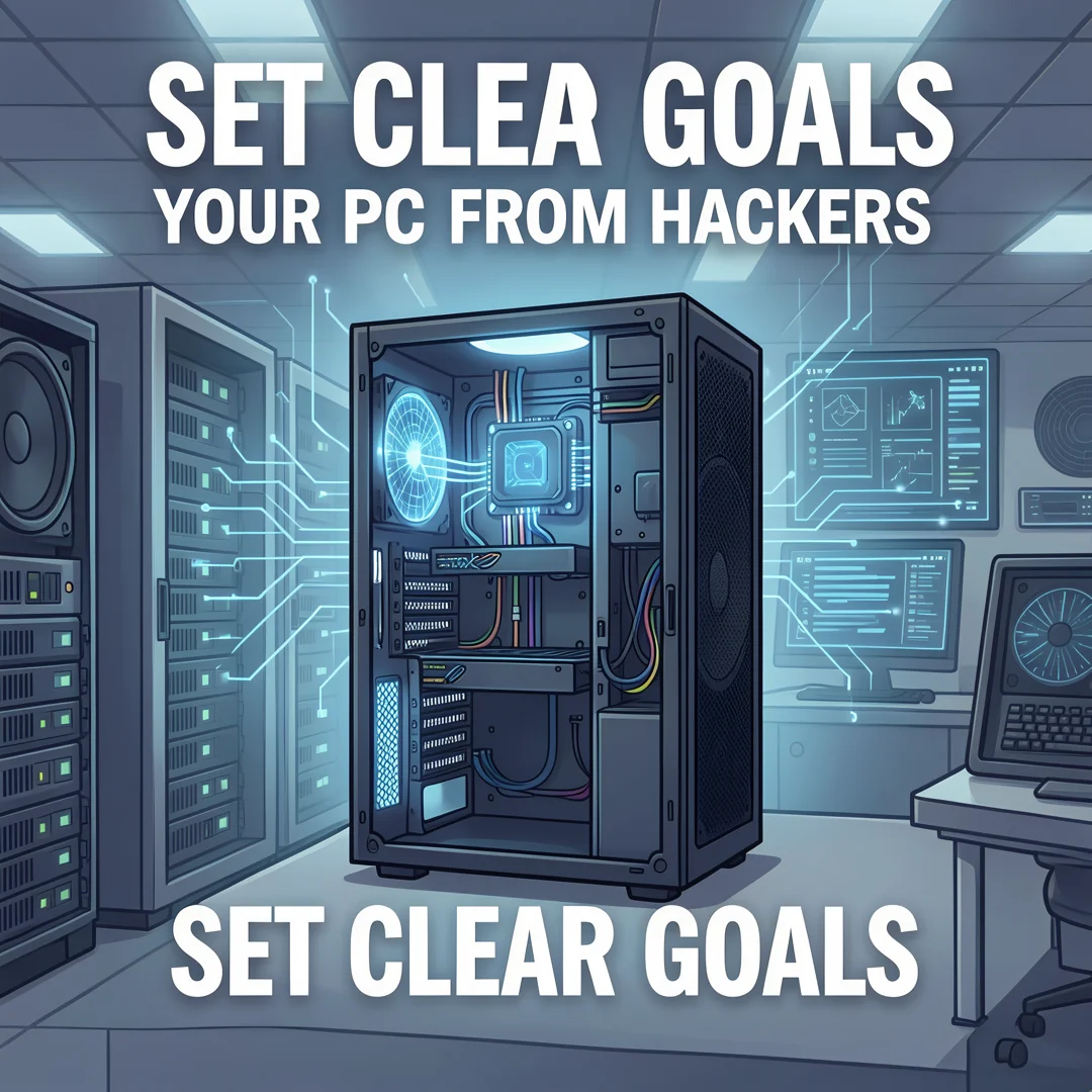 Step 3: Illustration for step: Set clear goals related to How to Secure Your PC From Hackers, professional e