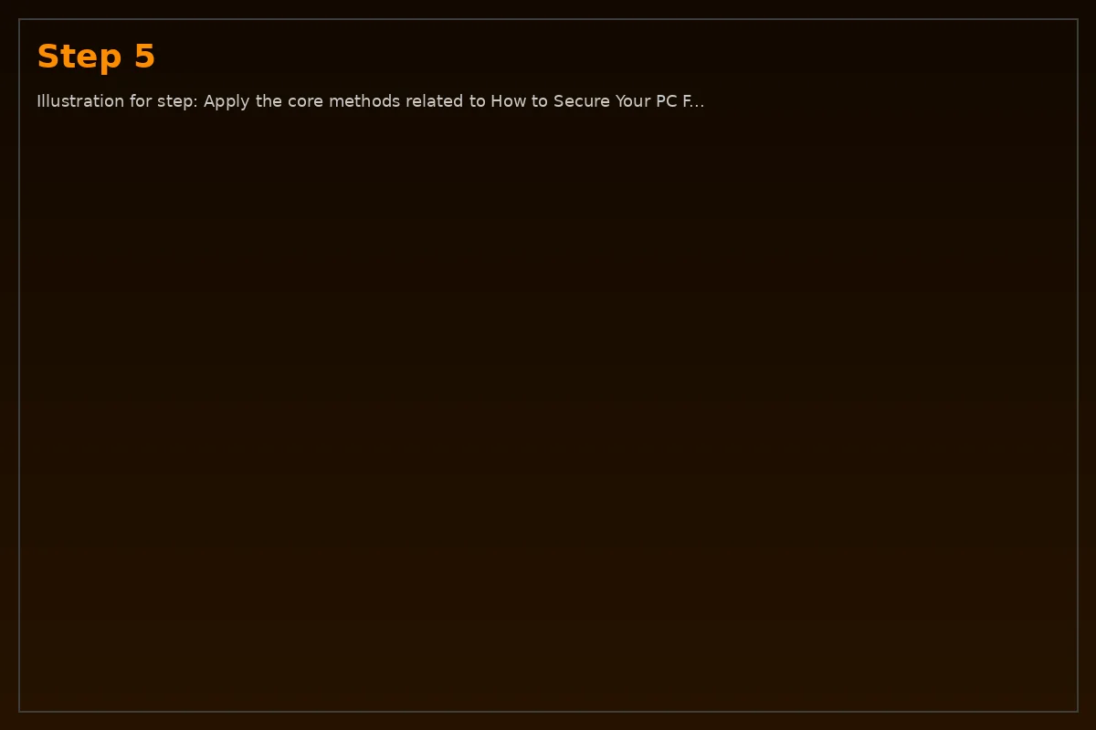 Step 5: Illustration for step: Apply the core methods related to How to Secure Your PC From Hackers, profess
