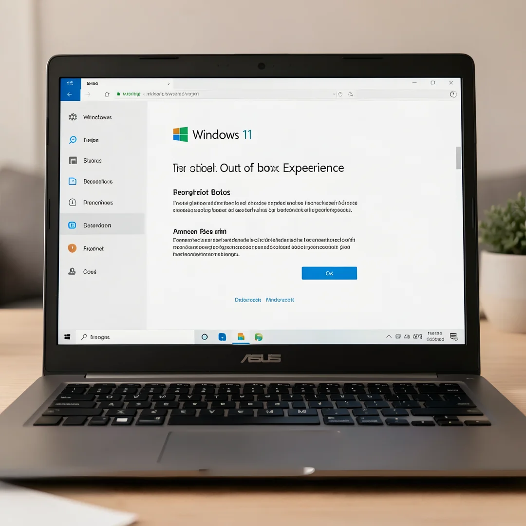Step 6: Windows 11 out of box experience setup screen on ASUS laptop first boot
