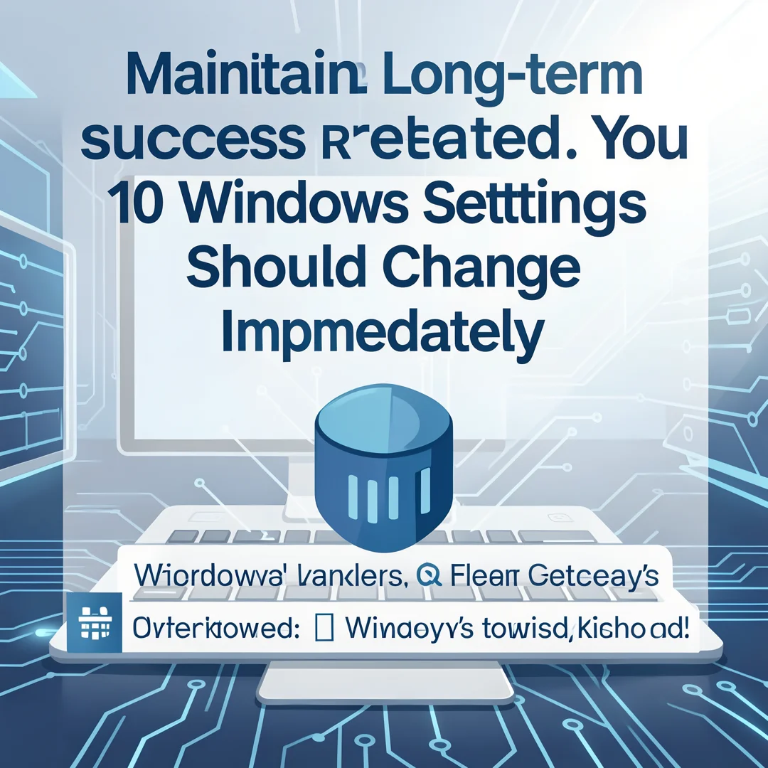 Step 8: Illustration for step: Maintain long-term success related to 10 Windows Settings You Should Change I